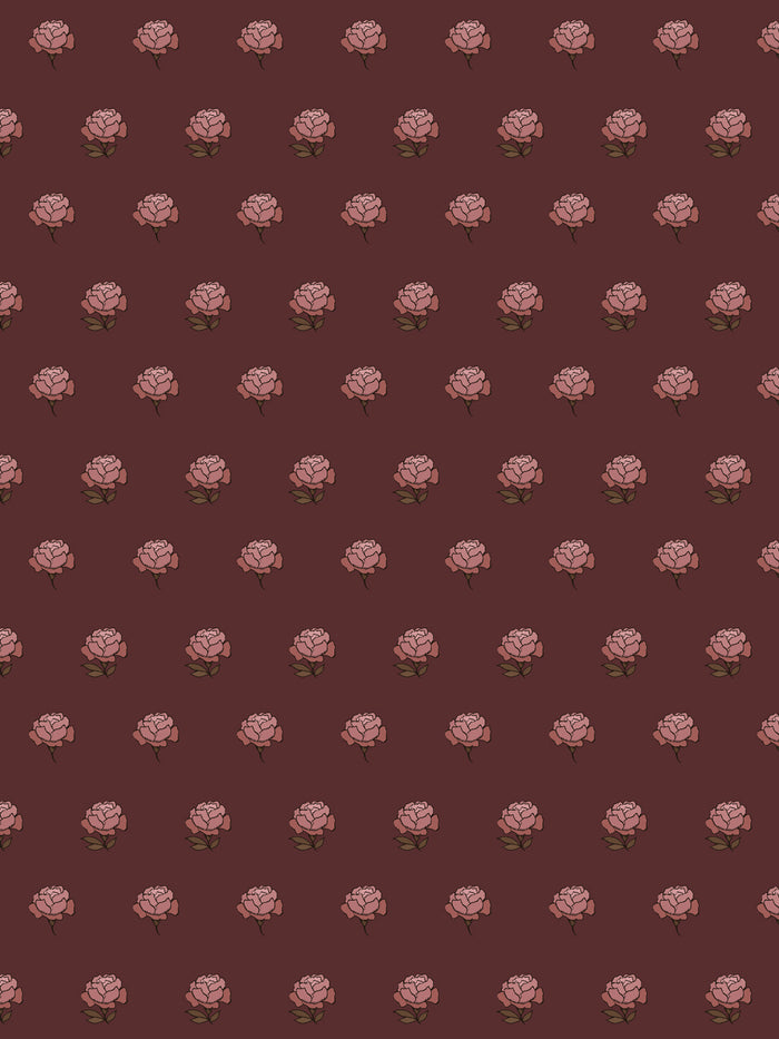 'Peony Party' Wallpaper by Wallshoppe - Wild Rose Leather