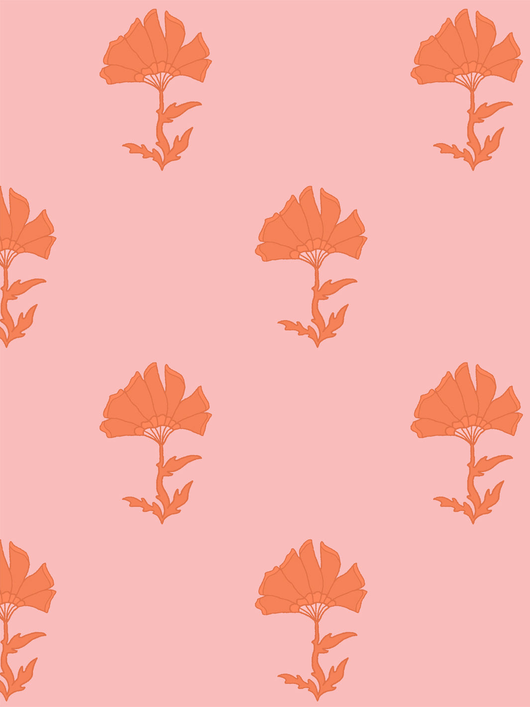 'Petticoat' Wallpaper by Wallshoppe - Flamingo Pink - Design