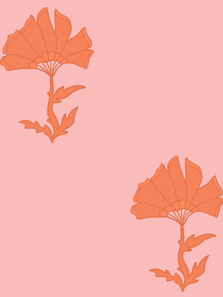 'Petticoat' Wallpaper by Wallshoppe - Flamingo Pink - Detail