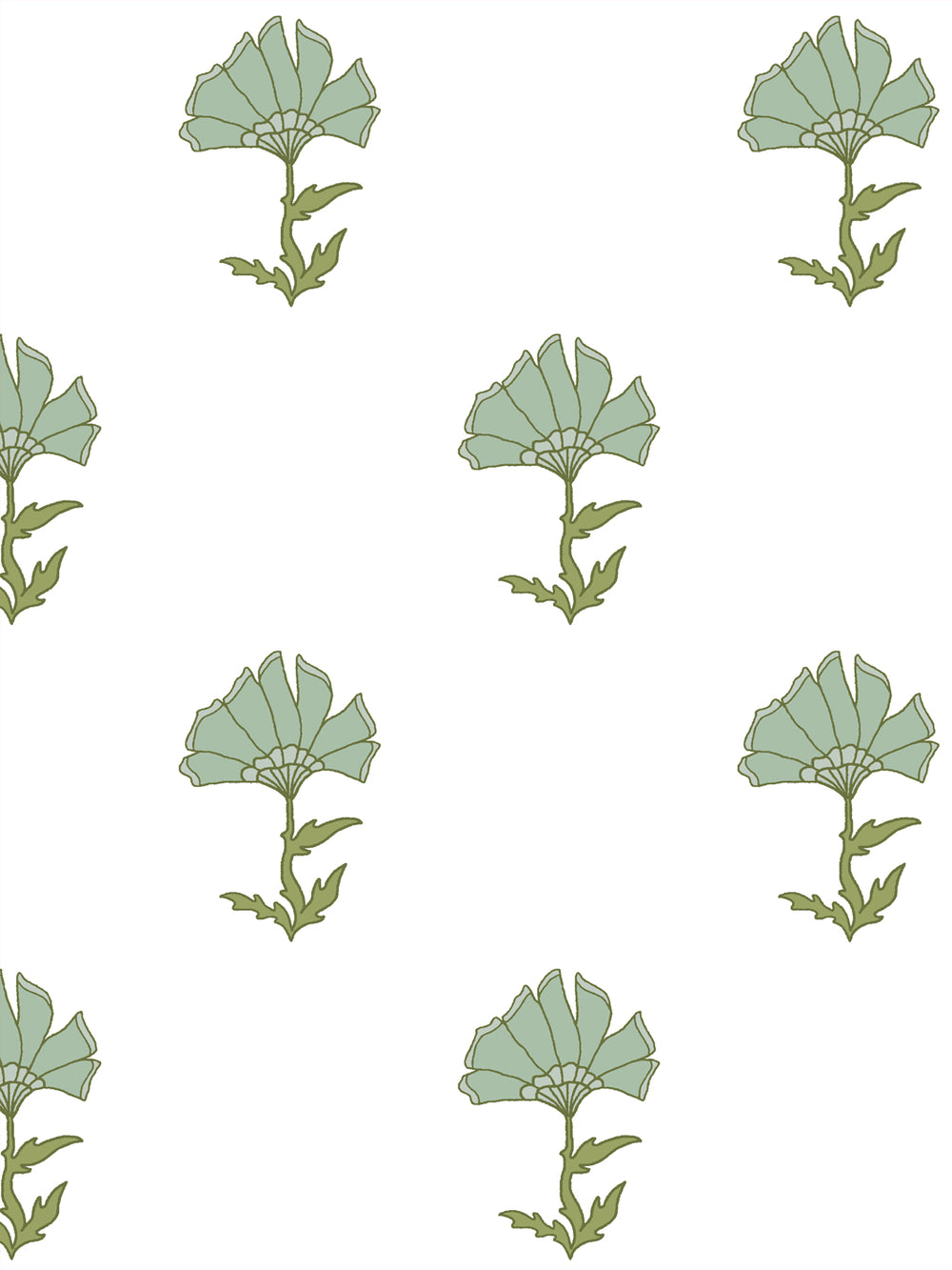 'Petticoat' Wallpaper by Wallshoppe - Olive Sage - Design