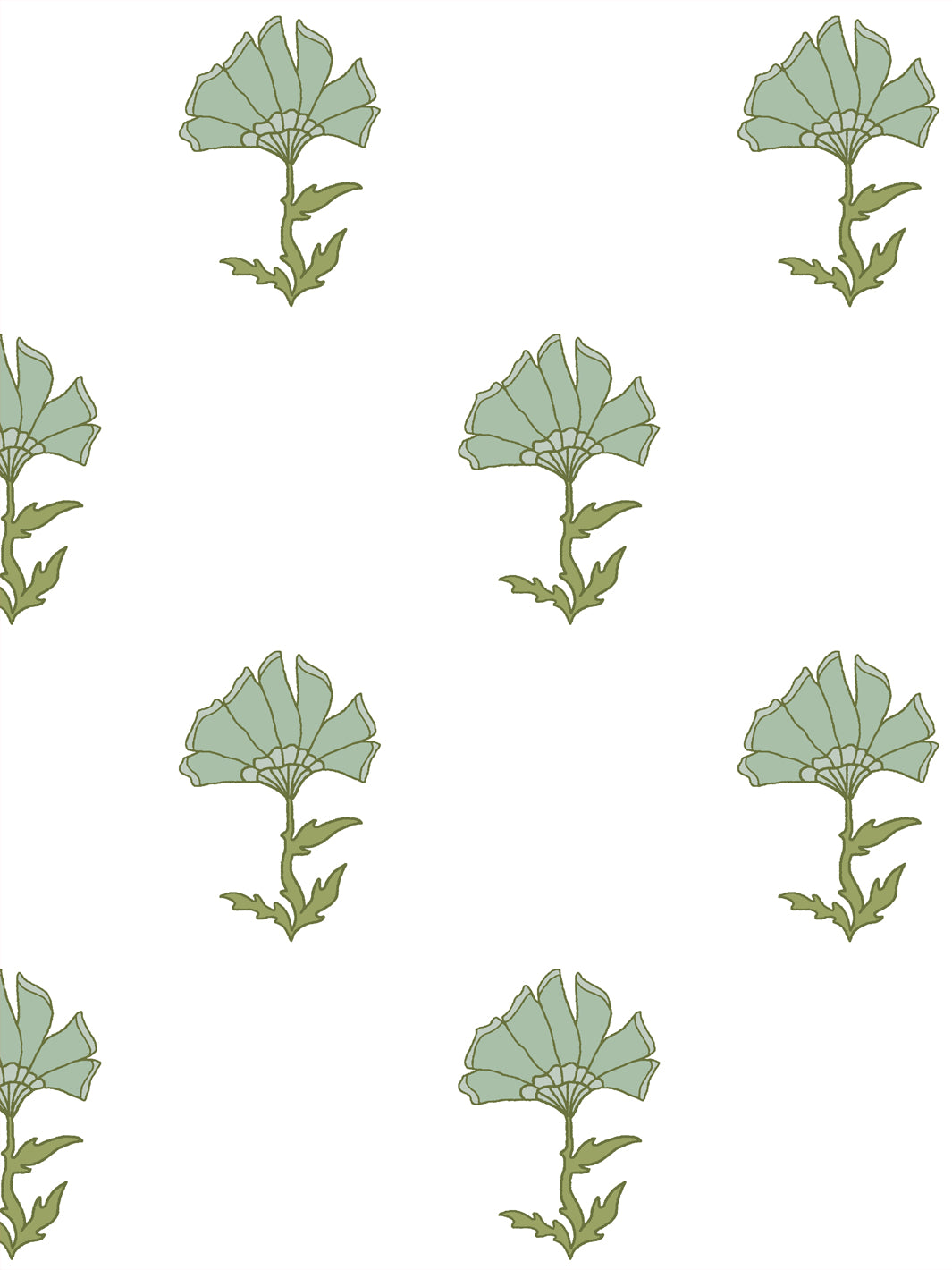 'Petticoat' Wallpaper by Wallshoppe - Olive Sage - Design