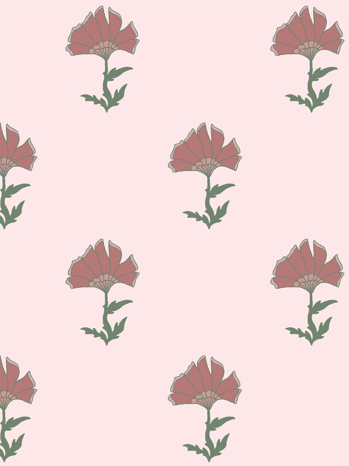 'Petticoat' Wallpaper by Wallshoppe - Pastel Moss - Design