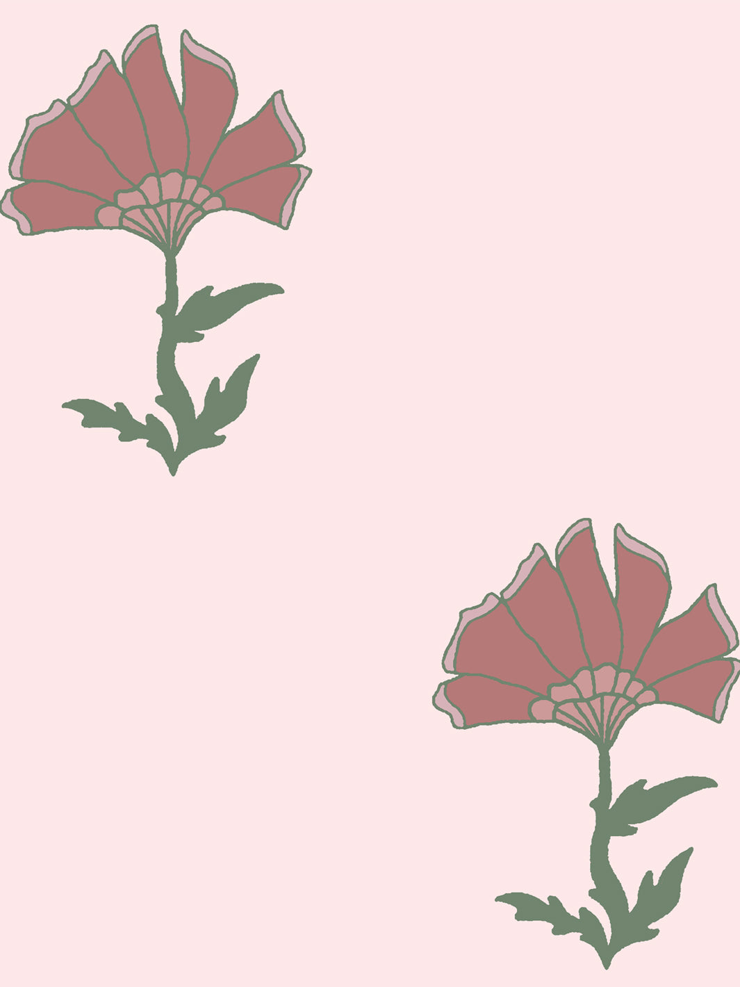 'Petticoat' Wallpaper by Wallshoppe - Pastel Moss - Detail