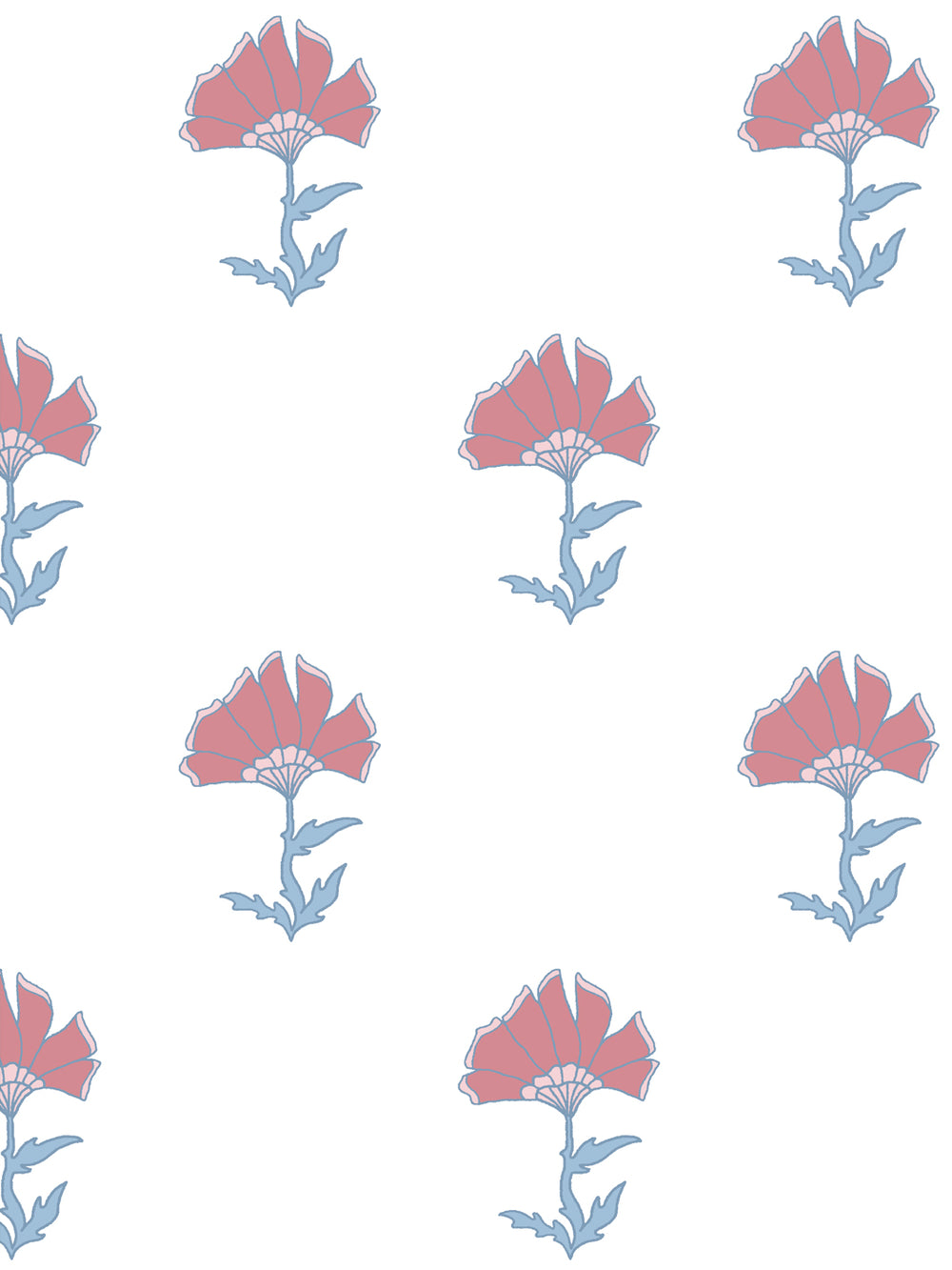 'Petticoat' Wallpaper by Wallshoppe - Rosewood Denim - Design
