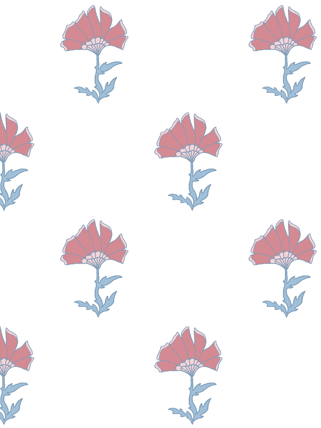 'Petticoat' Wallpaper by Wallshoppe - Rosewood Denim - Design