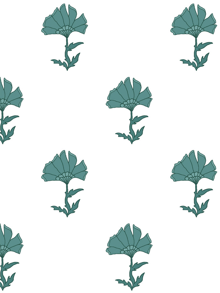 'Petticoat' Wallpaper by Wallshoppe - Teal