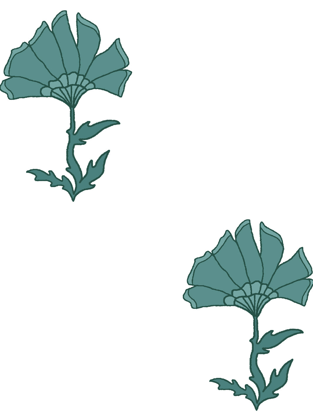 'Petticoat' Wallpaper by Wallshoppe - Teal - Detail