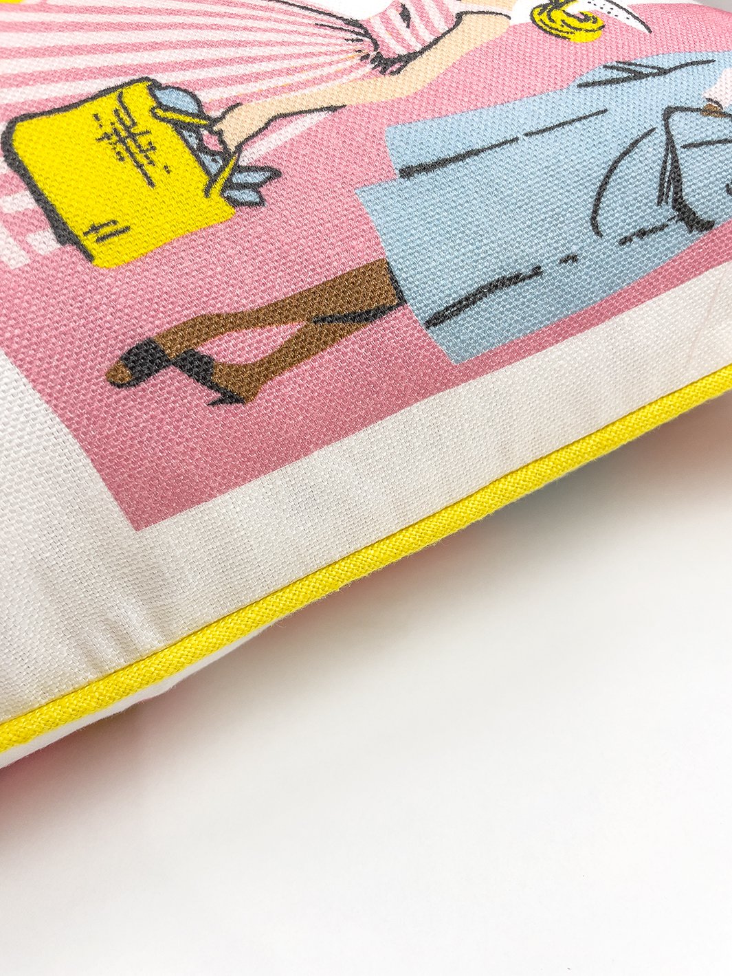 Mod Shapes' Throw Pillow by Barbie™ - Daffodil Persimmon