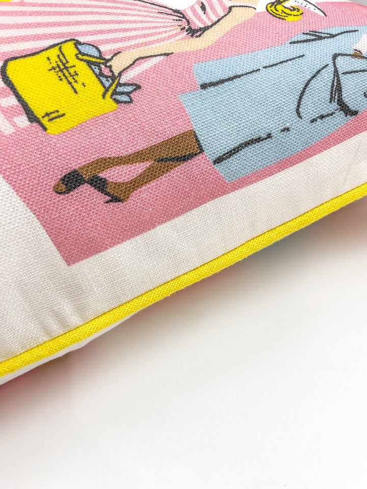 Mod Shapes' Throw Pillow by Barbie™ - Daffodil Persimmon