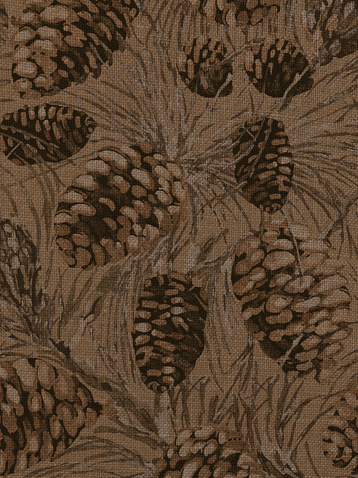 'Pinecones' Burlap Wallpaper by Nathan Turner - All Taupe