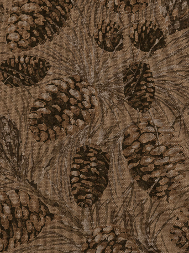 'Pinecones' Burlap Wallpaper by Nathan Turner - Cream
