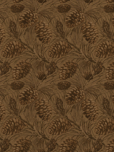 'Pinecones' Kraft Wallpaper by Nathan Turner - All Taupe