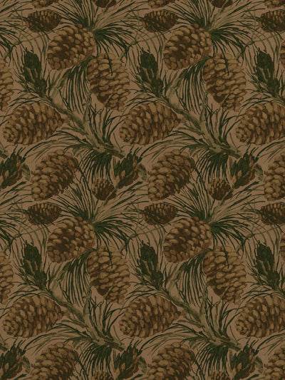 'Pinecones' Kraft Wallpaper by Nathan Turner - Cream