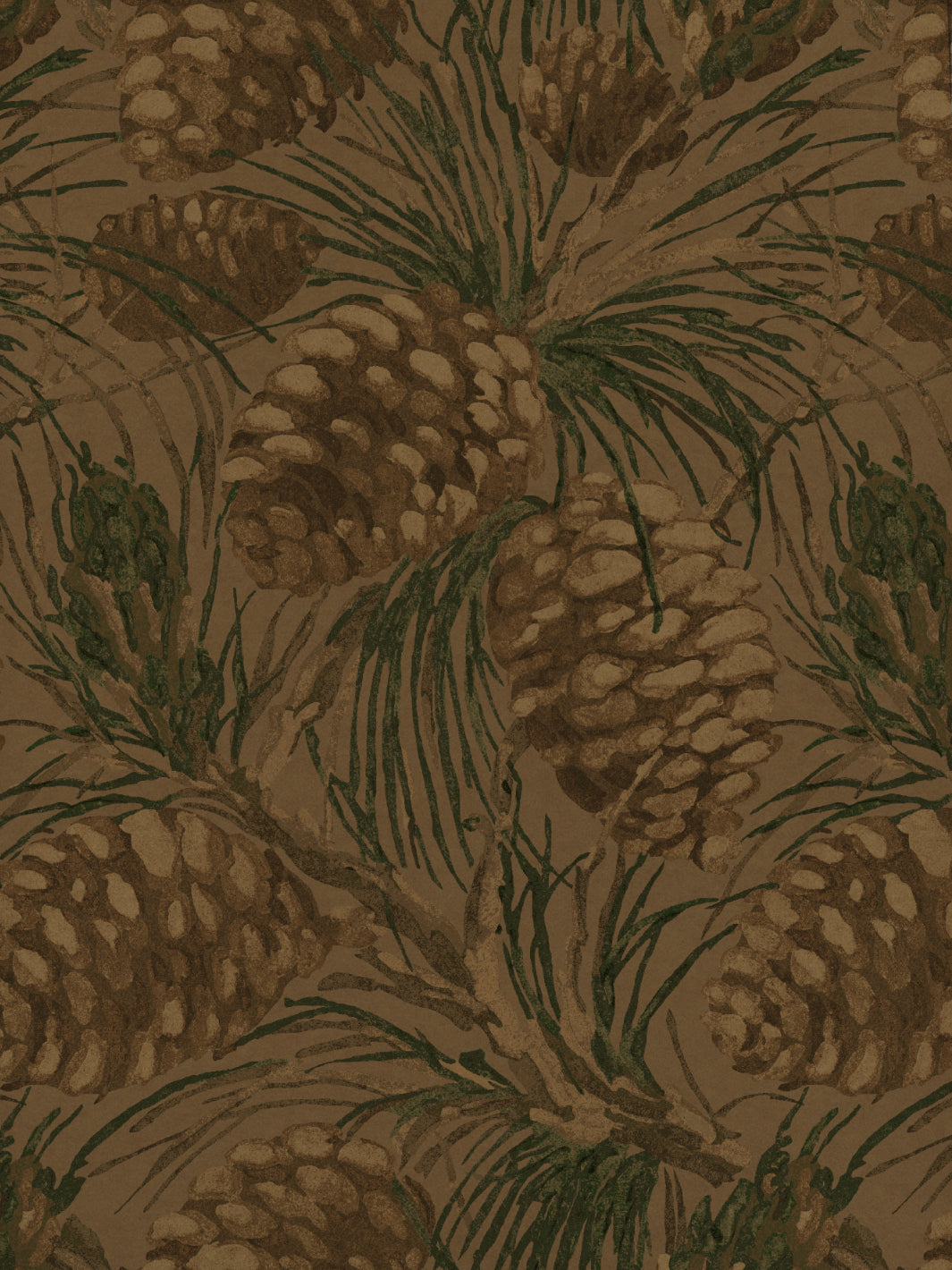 pinecones kraft wallpaper by nathan turner taupe