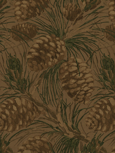 pinecones kraft wallpaper by nathan turner taupe