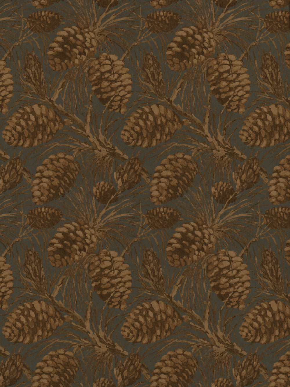 pinecones kraft wallpaper by nathan turner taupe on cloud
