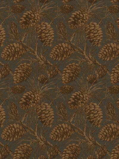 pinecones kraft wallpaper by nathan turner taupe on cloud
