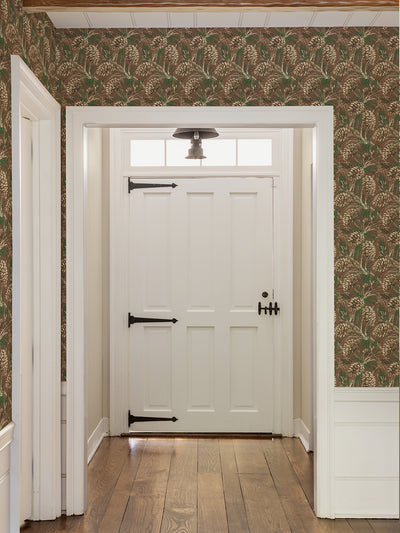 pinecones wallpaper by nathan turner chocolate