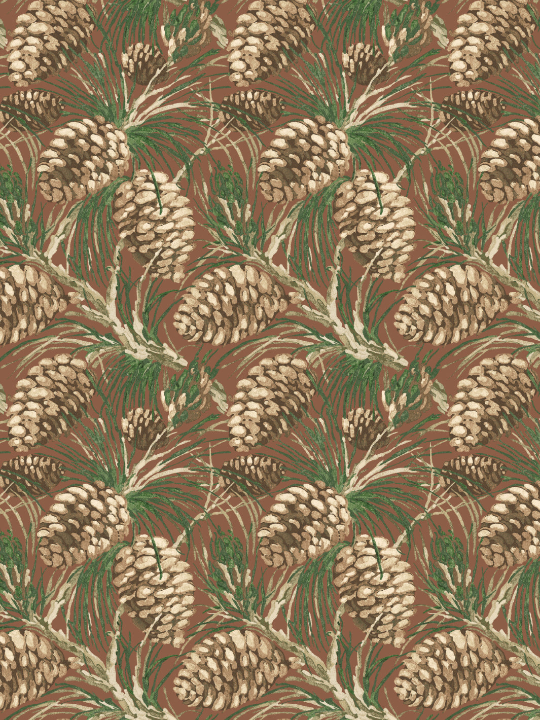 pinecones wallpaper by nathan turner chocolate