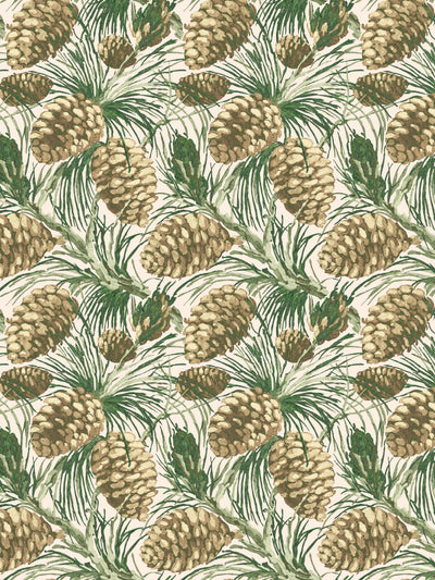 'Pinecones' Wallpaper by Nathan Turner - Cream