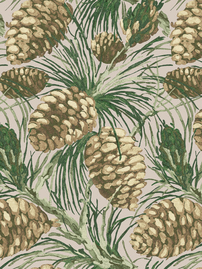 'Pinecones' Wallpaper by Nathan Turner - Cream