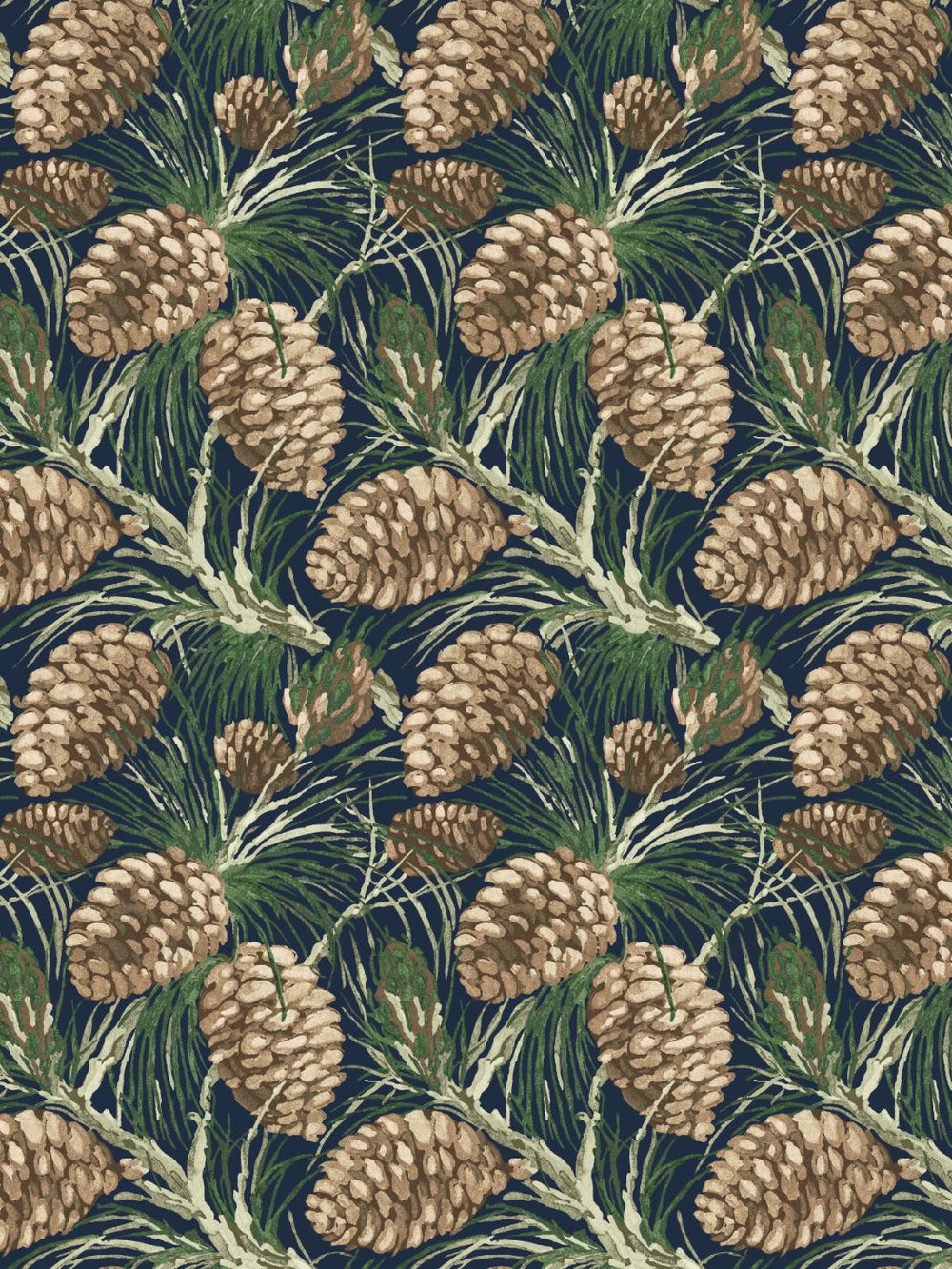 pinecones-wallpaper-by-nathan-turner-navy