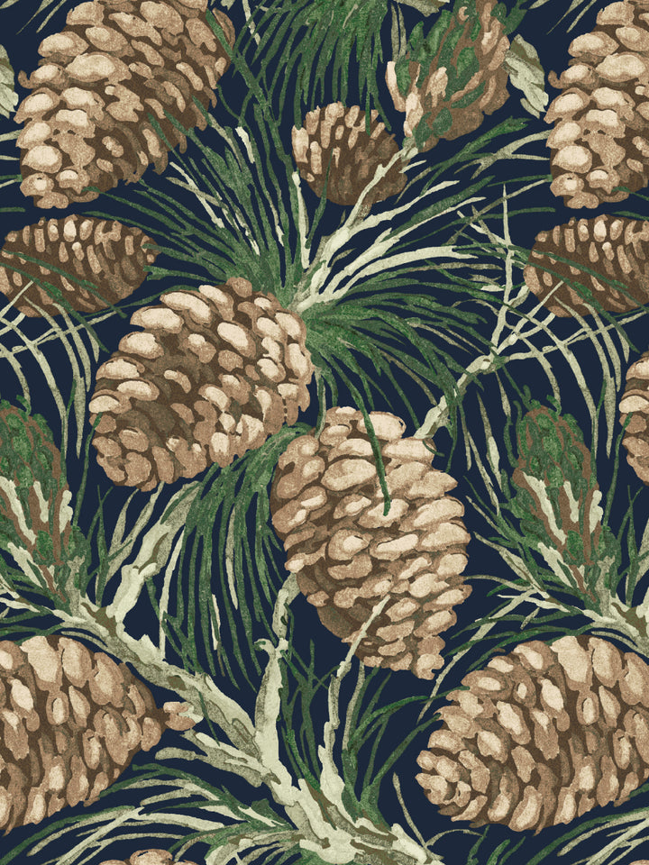 pinecones-wallpaper-by-nathan-turner-navy