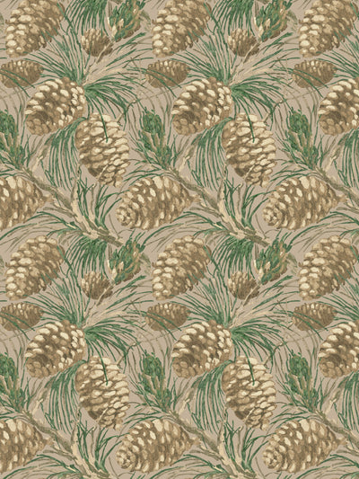 pinecones wallpaper by nathan turner taupe