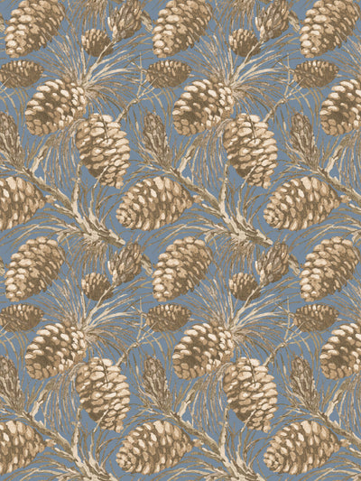 'Pinecones' Wallpaper by Nathan Turner - Taupe on Cloud