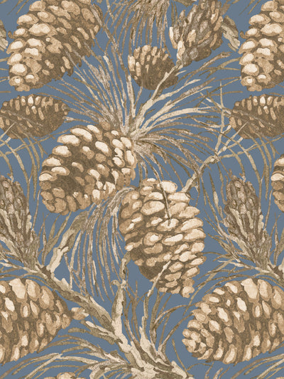 'Pinecones' Wallpaper by Nathan Turner - Taupe on Cloud