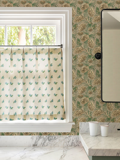 pinecones wallpaper by nathan turner taupe