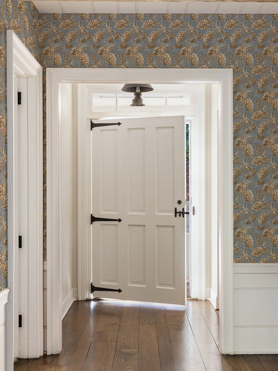 pinecones wallpaper by nathan turner taupe on cloud