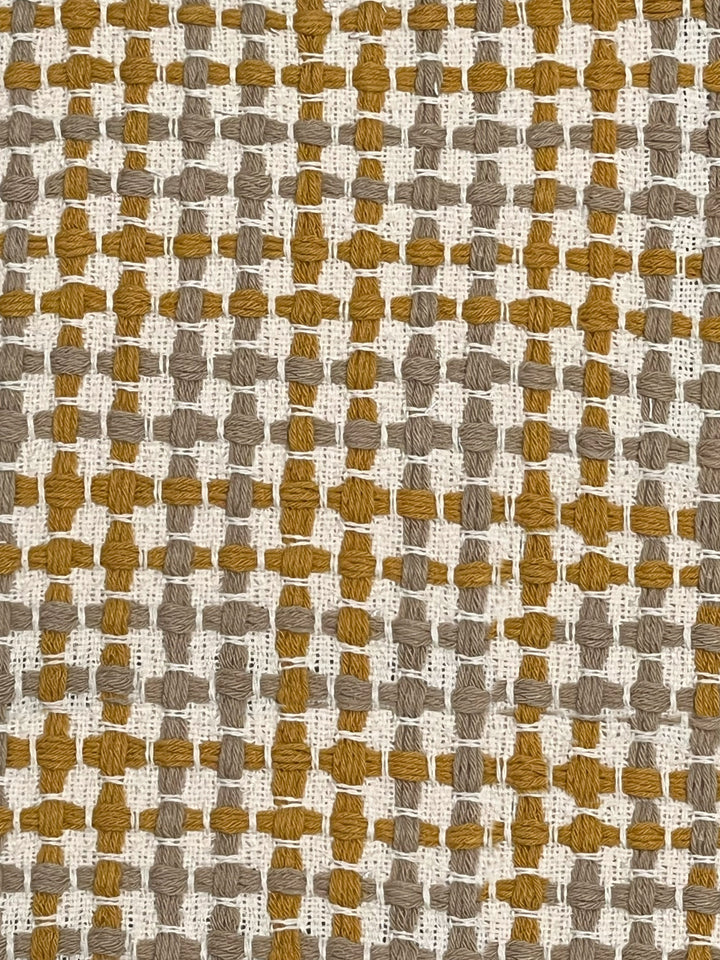 pinegrove cotton fabric by nathan turner yellow taupe