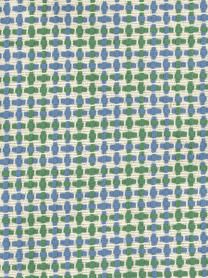 'Pinegrove' Cotton Fabric by Nathan Turner - Blue on Green