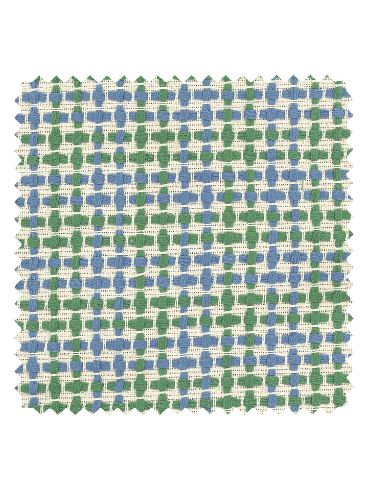 'Pinegrove' Cotton Fabric by Nathan Turner - Blue on Green