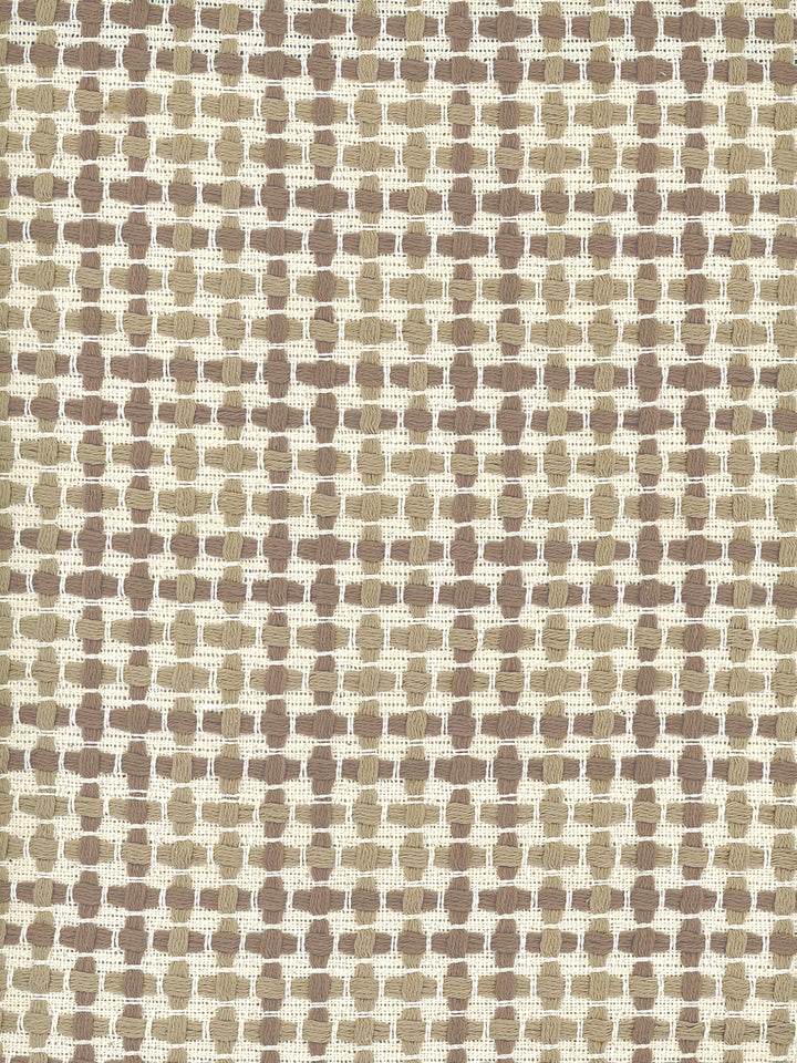 'Pinegrove' Cotton Fabric by Nathan Turner - Taupe on Brown