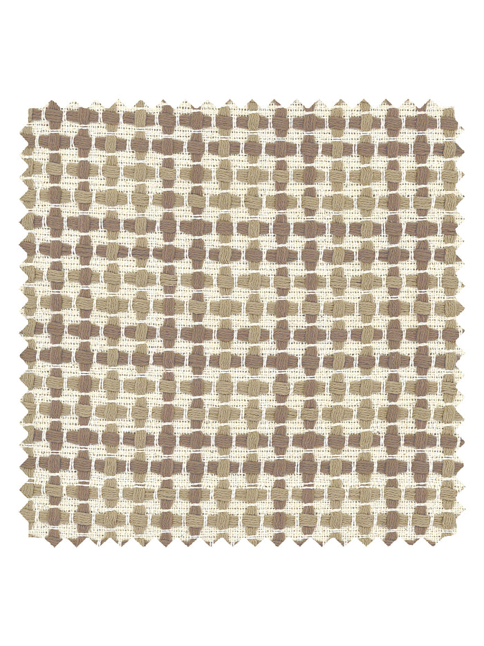 'Pinegrove' Cotton Fabric by Nathan Turner - Taupe on Brown