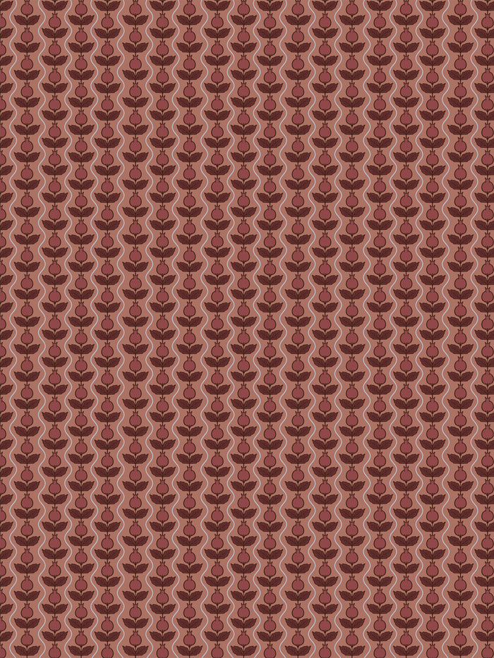 'Pomara Bloom' Wallpaper by Wallshoppe - Painted Clay