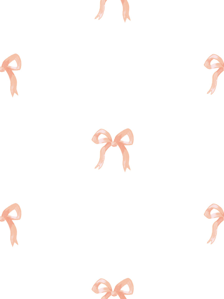 'Pretty Bows' Wallpaper by Meri Meri - White