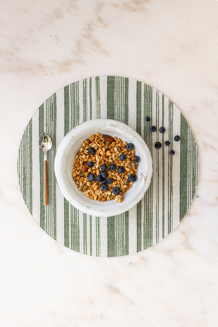 Proper Table - Placemats (set of 2) - Stuart Stripe (Green)