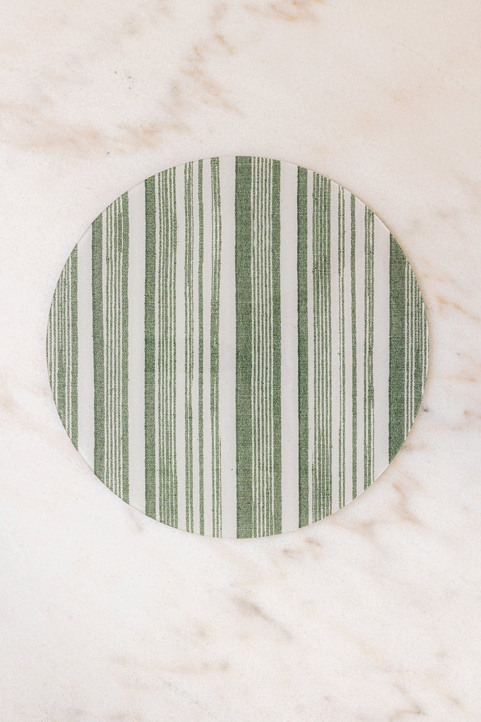 Proper Table - Coasters (set of 4) - Stuart Stripe (Green)