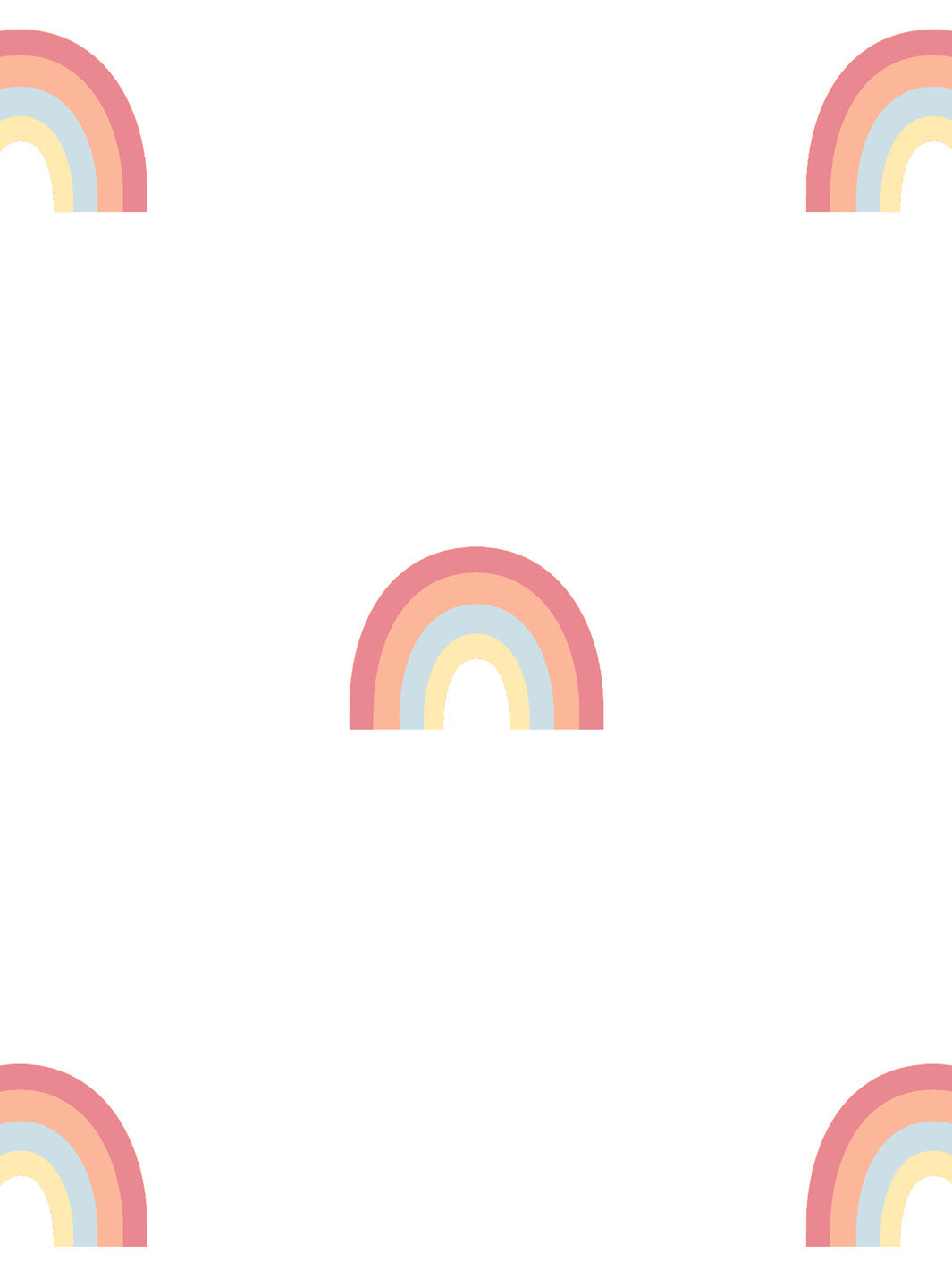'Rainbows' Wallpaper by Meri Meri - Soft Multi