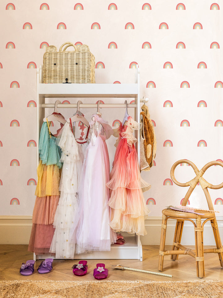 'Rainbows' Wallpaper by Meri Meri - Soft Multi