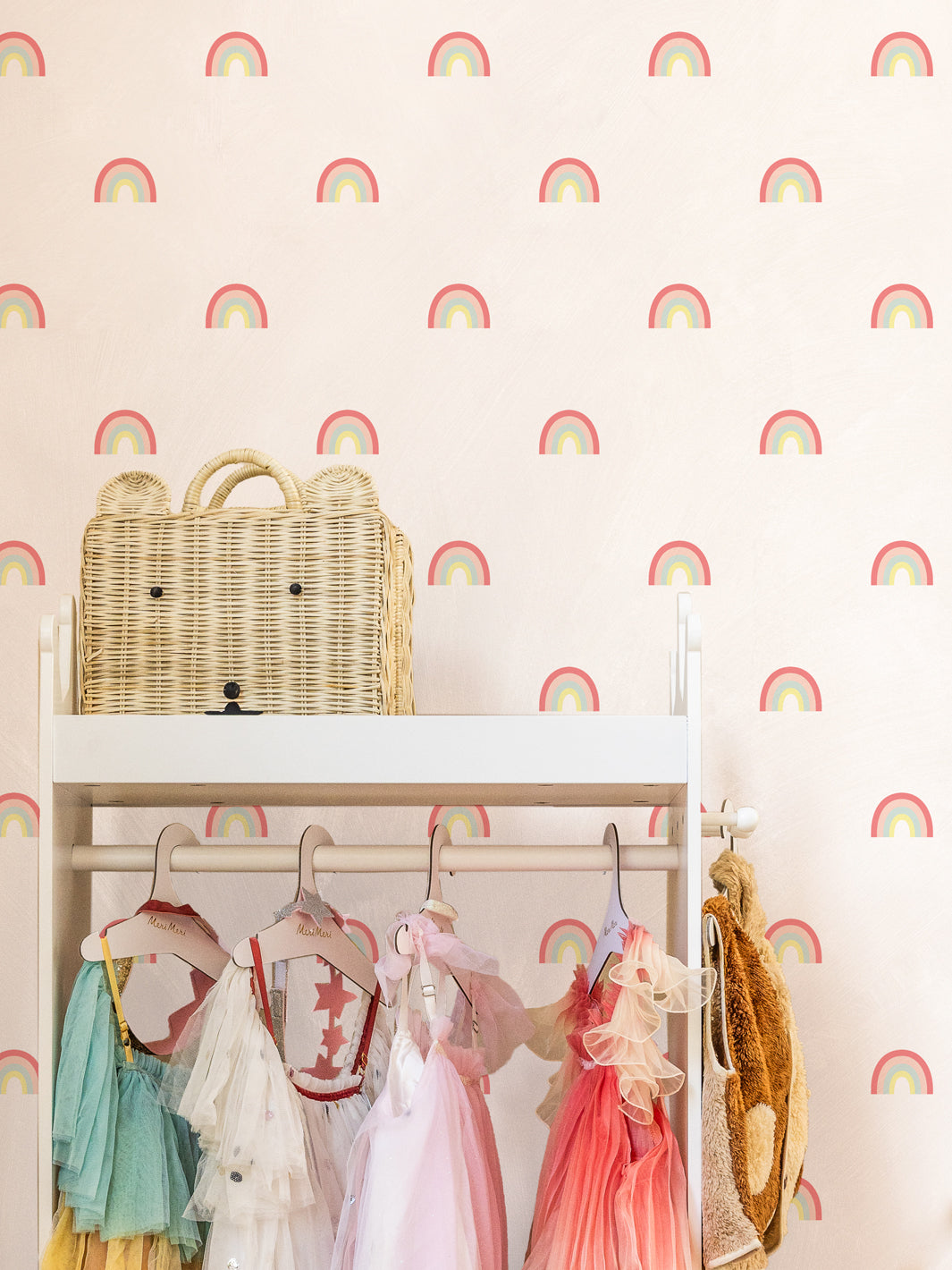 'Rainbows' Wallpaper by Meri Meri - Vintage Multi