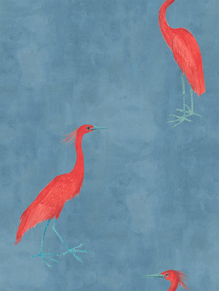 'Red Egret' Wallpaper by Mary Maguire - Cadet