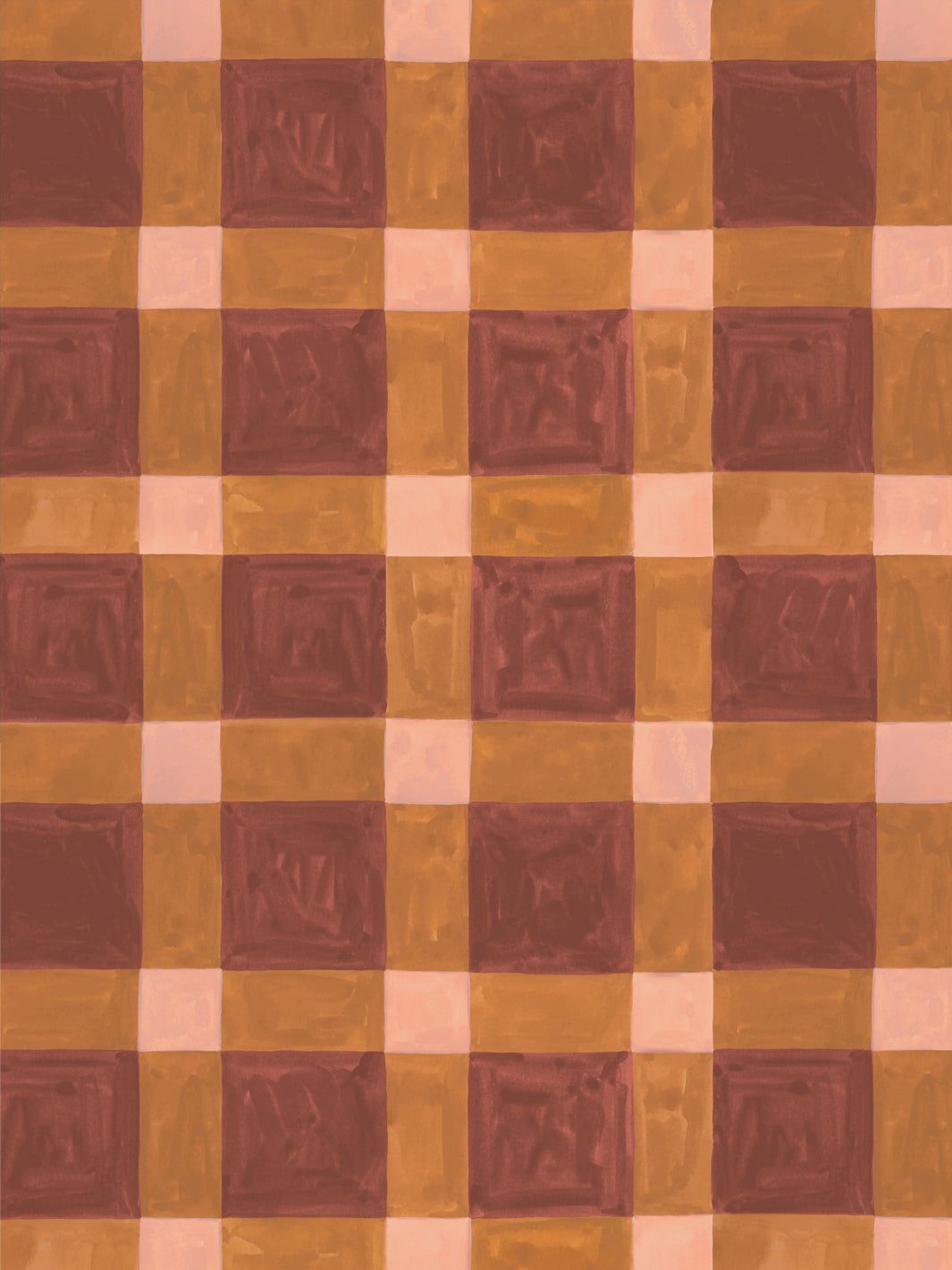 'Riad' Wallpaper in Amber - Design Pattern