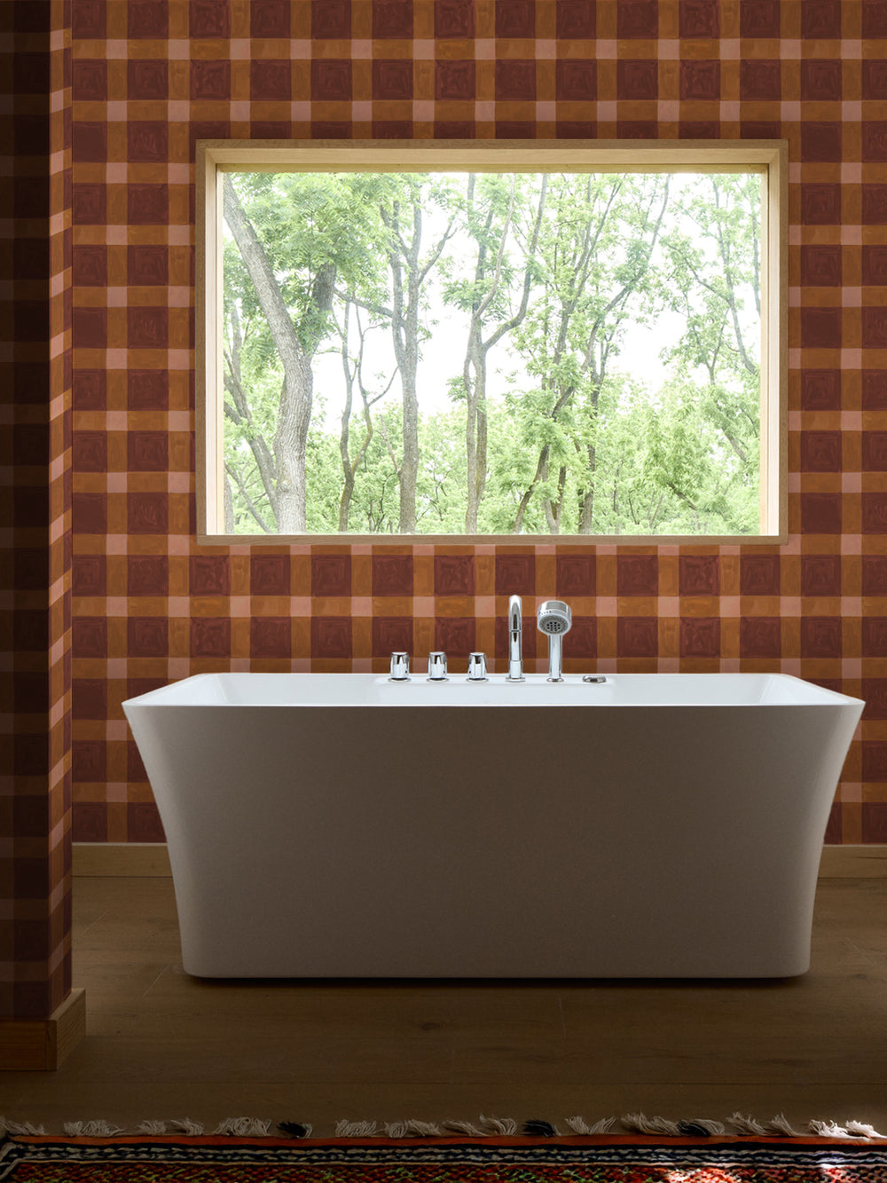 'Riad' Wallpaper in Amber - Room Scene