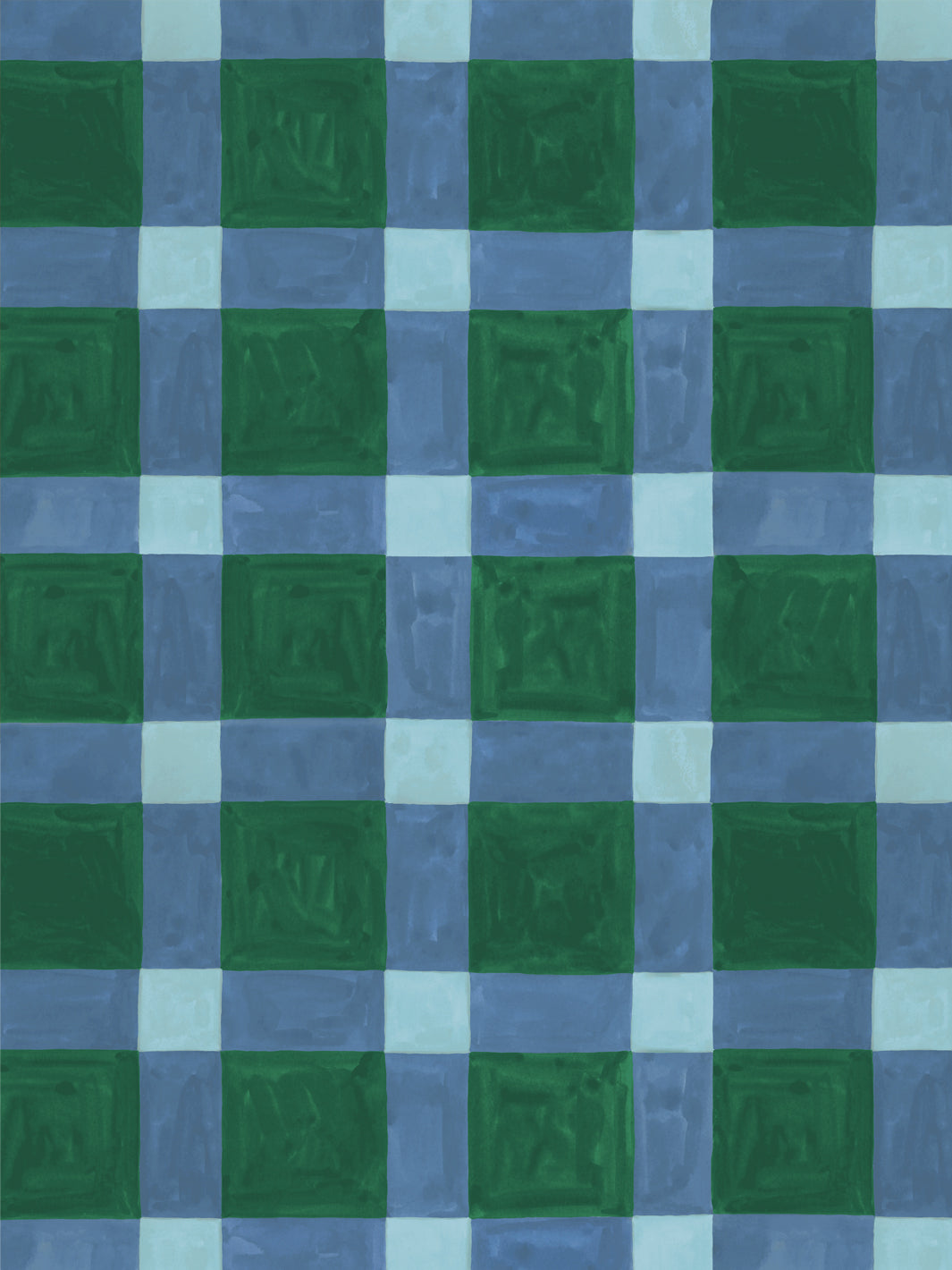 'Riad' Wallpaper in Blue Jade - Design Pattern