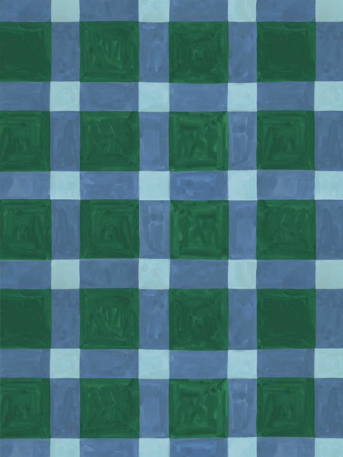 'Riad' Wallpaper by Wallshoppe - Blue Jade