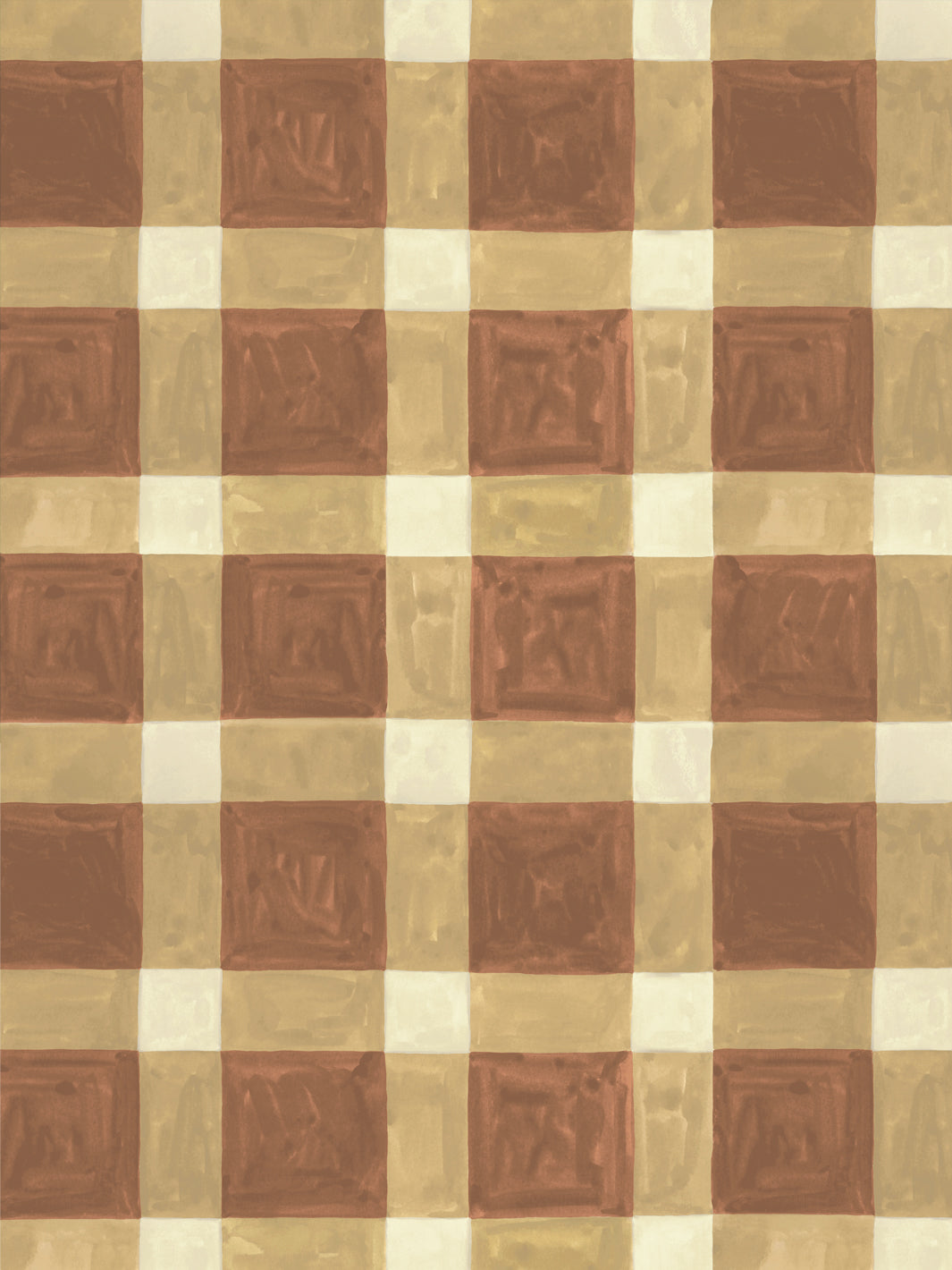 'Riad' Wallpaper in Golden Sand - Design Pattern